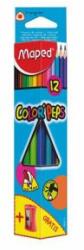 Maped Creioane triunghiulare MAPED "COLOR`PEPS", 12 buc + răzătoare