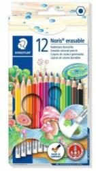 STAEDTLER Creioane colorate cu radieră, formă hexagonală, STAEDTLER "Noris Club", 12 culori diferite, 12 buc