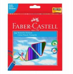 Faber-Castell Set de creioane Faber-Castell din 24 de culori cu ascuțitor