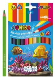 Junior Creioane Ocean World triunghiulare JUMBO 12 buc