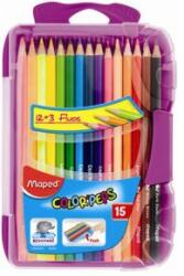 Maped Creioane triunghiulare MAPED "COLOR`PEPS SMART BOX", 15 buc