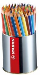 STABILO Creioane colorate triunghiulare STABILO Trio groase cutie 92 buc - 18 culori diferite