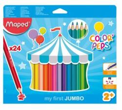Maped Creioane colorate triunghiulare MAPED JUMBO Color' Peps, 24 buc