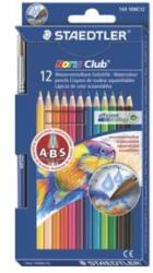 STAEDTLER Creioane acuarela, cu pensula, STEADTLER " Noris Club" , 12 culori diferite
