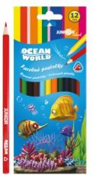 Junior Creioane colorate JUNIOR Ocean World triunghiulare - set de 12 buc