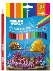 Junior Creioane colorate JUNIOR Ocean World triunghiulare - set de 18 bucăți