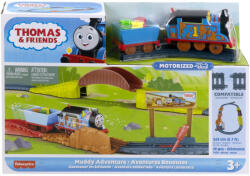Mattel Thomas Set De Joaca Cu Locomotiva Muddy Motorizata Si Accesorii (MTHGY78_HHV98) - ejuniorul Trenulet