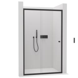 Cerano Varone, tolózuhany tolóajtó 120x195 cm, 6mm átlátszó üveg, fekete profil, CER-CER-DY505B-120-195 (CER-CER-DY505B-120-195)