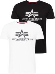 Alpha Industries Póló fekete, fehér, Méret XXL