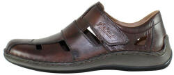 RIEKER Pantofi barbati, Rieker, 05269-25-Maro, casual, piele naturala, perforati, cu talpa joasa, maro (Marime: 45)