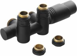 Bruckner Bruckner, WICHER COMBI csatlakozókészlet termosztát központi csatlakozáshoz 50mm, fekete matt, 600.331. 6 (600.331.6)