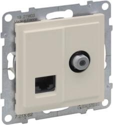 Legrand Priza TV de capat tip F + RJ45 UTP CAT6 Legrand Suno ivoar 721262 (721262)