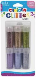 CARIOCA Carioca: Glitter Dust 6 db-os csillámpor szett tégelyben - Pasztell színek (52017/42138)
