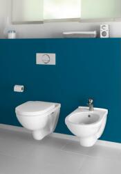 Villeroy & Boch Pachet vas WC rimless suspendat + bideu suspendat, Villeroy&Boch O. Novo, cu capac WC (5660h101+54600001)