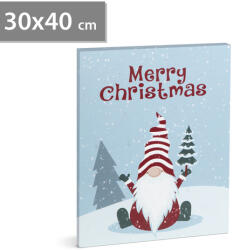 Family Collection Karácsonyi LED-es hangulatkép - fali akasztóval, 2 x AA, 30 x 40 cm (58463)