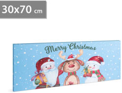 Family Collection Karácsonyi LED-es hangulatkép - fali akasztóval, 2 x AA, 70 x 30 cm (58464)