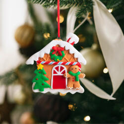 Family Collection Karácsonyi mágneses dekoráció - 2 az 1-ben - mézeskalács házikó mézivel - 85 x 75 mm (58553C) - conlight
