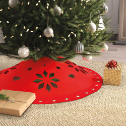Family Collection Karácsonyfa alá terítő - 90 cm x 3 mm - filc - piros (58276)