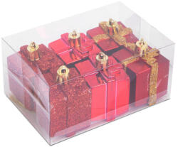 Family Collection Karácsonyfadísz szett - piros ajándék - 4, 5 cm - 6 db / szett (58781C) - conlight