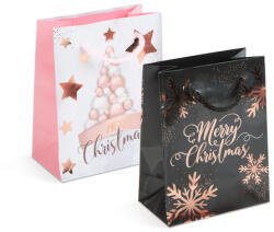 Family Karácsonyi ajándéktasak - papír - 114 x 64 x 146 mm - 2 féle / csomag - 12 db / csomag (58303) - conlight