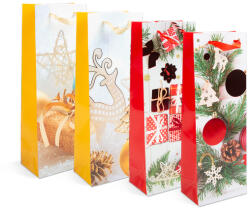 Family Italos tasak - papír, karácsonyi - 360 x 127 x 83 mm - 4 féle / csomag - 12 db / csomag (57108J) - conlight