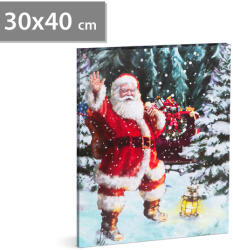 Family Collection Karácsonyi LED-es hangulatkép - fali akasztóval, 2 x AA, 30 x 40 cm (58465)