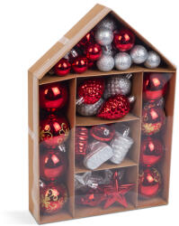 Family Collection Karácsonyfadísz szett - piros / ezüst - 36 db / szett (58779A) - conlight