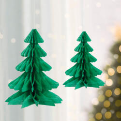 Family Collection Karácsonyi dekoráció - 3D, papír - fenyőfa lampion (58639B)