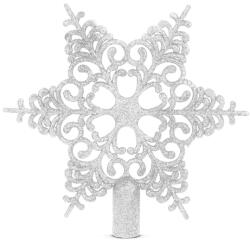 Family Collection Karácsonyfa csúcsdísz - hópehely alakú - 20 x 20 cm - ezüst (58608B) - conlight