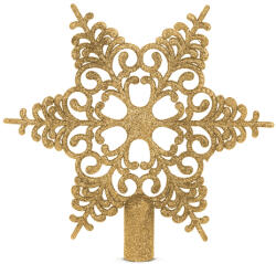 Family Collection Karácsonyfa csúcsdísz - hópehely alakú - 20 x 20 cm - arany (58608A) - conlight