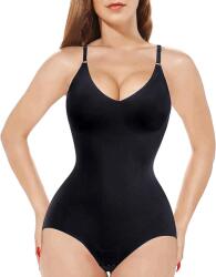 KUMAYES Body modelator pentru femei, KUMAYES, sculpteaza-ti silueta si obtine un abdomen plat, negru, XL, GMO3KR
