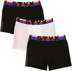 Styx 3PACK boxeri pentru bărbați Styx sport elastic multicolor tricolor multicolor (3G19001) XL (178726)