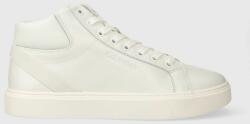 Calvin Klein bőr sportcipő HIGH TOP LACE UP ARCHIVE STRIPE fehér, HM0HM01291 - fehér Férfi 42