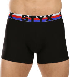 Styx Pantaloni scurți de boxer pentru bărbați Styx sport lung elastic negru tricolor negru (U1960) XXL (178721)