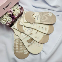 Aura Via Női titokzokni mélyebben kivágott maci mintás 5 pár/cs 38-41 65461