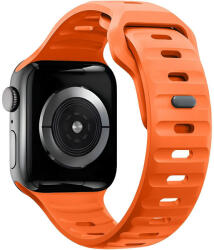 Bermek Curea Apple Watch Ultra, SE, Seriile 3, 4, 5, 6, 7, 8, 9, marimi 42mm/ 44mm/ 45mm/ 49mm, silicon, portocaliu (B-FITBAND024)