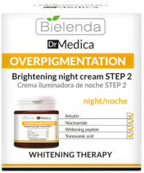 Bielenda Dr. Medica Overpigmentation Bőrszínvilágosító hatású éjszakai arckrém - 2 Lépés 50 ml