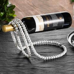  Gyöngy nyaklánc bortartó - fehér (10767)