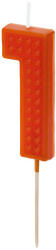 Partydeco Számgyertya építőkocka mintával 6cm 1-es (LUFI625209)