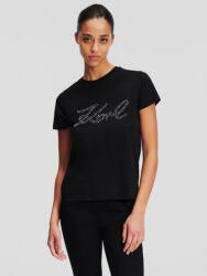 Karl Lagerfeld Rhinestone Logo Tricou Karl Lagerfeld | Negru | Femei | XS