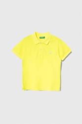 Benetton gyerek pamut póló sárga, nyomott mintás - sárga 98 - answear - 7 090 Ft