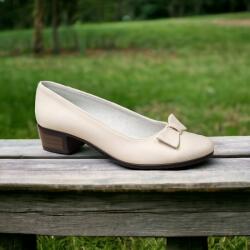 Oferta marimea 39 - Pantofi dama din piele naturala Bej - LSTD21BEJ