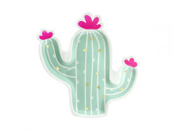 PartyDeco Set 6 Farfurii Cactus , 23 x 24 cm (TPP56)