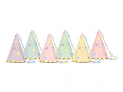 PartyDeco Coifuri de petrecere cu stele, mix, 14, 5 cm (6 buc. 1 pachet) (CPP28)