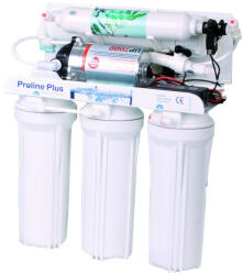 PROLINE Plus 5 lépcsős fordított ozmózis víztisztító, kombinált szén-ásványi anyag utószűrővel és nyomásfokozó pumpával (PP5CMP)