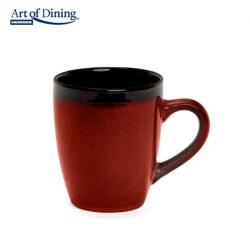 Heinner Cana ceramica Art of Dining by Heinner Vulcano, 350 ml, rosu / negru, multiplu de 6 bucati (HR-LH-VC350)