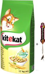 Kitekat Hrană uscată pentru pisici cu pui și legume 12 kg+Pet Nova Cat jucărie de jucărie de pescuit cu pește. Lungimea tijei : 40cm