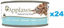 Applaws Cat Adult Tuna Fillet in Broth mancare pisici 24x156 g file ton in supa