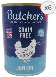 Butcher's Butcher's Original nedves kutyaeledel, kölyök kutyák részére, csirke, aszpikban, 6 x 400 g