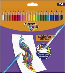 BIC Színes ceruza készlet, BIC Evolution Illusion , 24 különböző szín (BC987869) - papirdepo